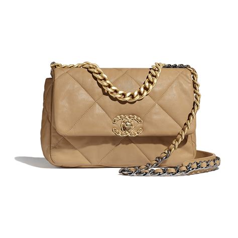 chanel purse beige|Chanel 19 dark beige.